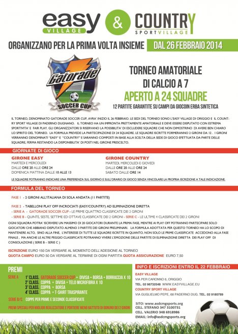 Gatorade cup 2014 - Calcio a 7 amatoriale